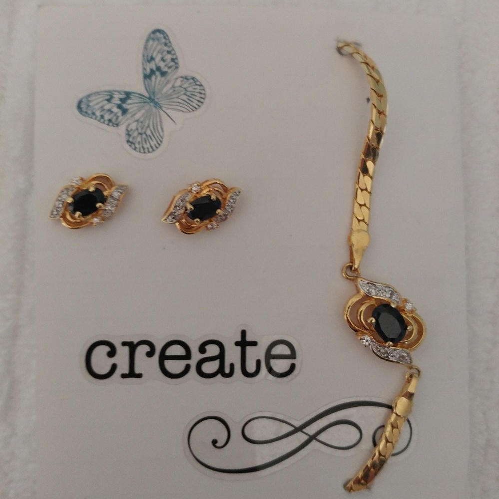 Lab Created Stone Necklace, Bracelet & Earrings - Picture 2 of 5